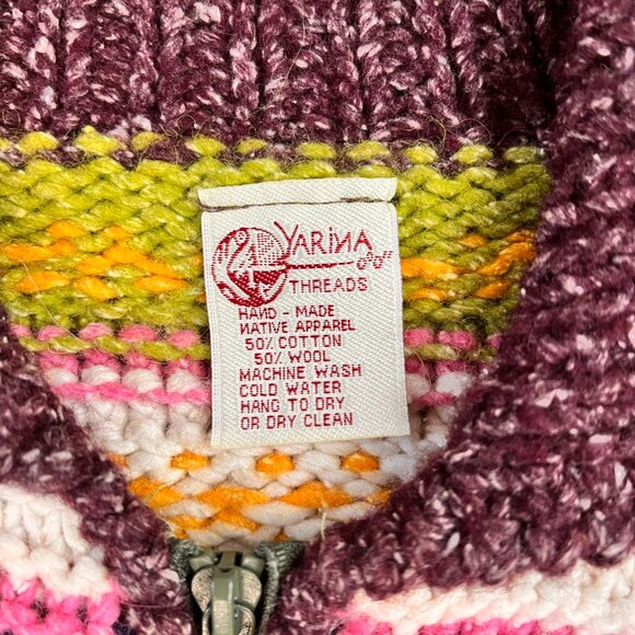 Yarina Threads Handmade Cotton/Wool Colorful Sweater Jacket Sz 2T/3T - Picture 4 of 8